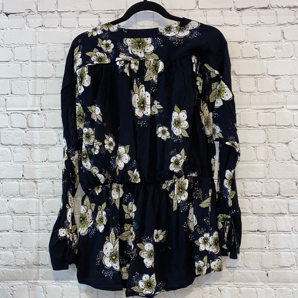Free People Peplum Tuscan Dreams Floral Top - Picture 4 of 9